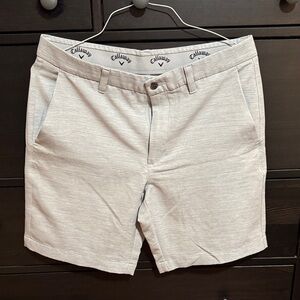 Callaway Men's Light Gray Flat Front Shorts